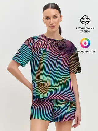 Женская пижама с шортами / Современная абстракция