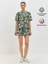 Женская пижама с шортами / Цветы