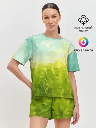 Женская пижама с шортами / Природная Абстракция