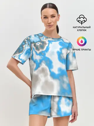 Женская пижама с шортами / Абстракция