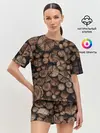 Женская пижама с шортами / Бревна