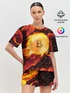 Женская пижама с шортами / БИТКОИН ОГОНЬ