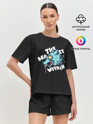 Женская пижама с шортами / Зверь внутри