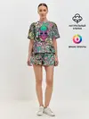 Женская пижама с шортами / Череп