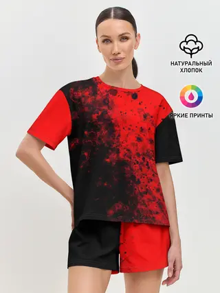 Женская пижама с шортами / Пятна Крови