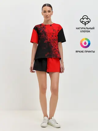 Женская пижама с шортами / Пятна Крови