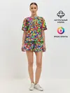 Женская пижама с шортами / РАЗНОЦВЕТНЫЙ ПАЗЛ