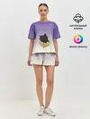 Женская пижама с шортами / черный котенок в коробке