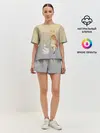 Женская пижама с шортами / девочка и мышка друзья