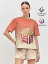 Женская пижама с шортами / попкорн рисунок
