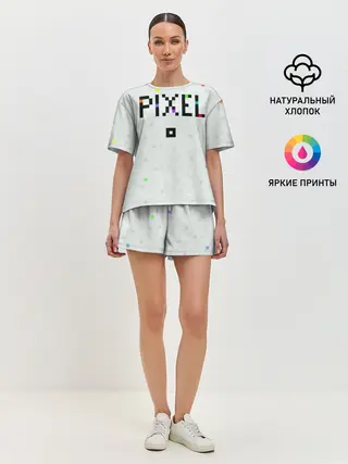 Женская пижама с шортами / Im a Pixel