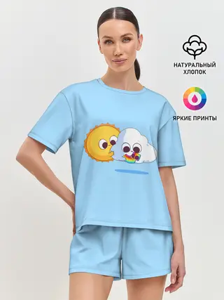 Женская пижама с шортами / Ребёнок солнца и дождя