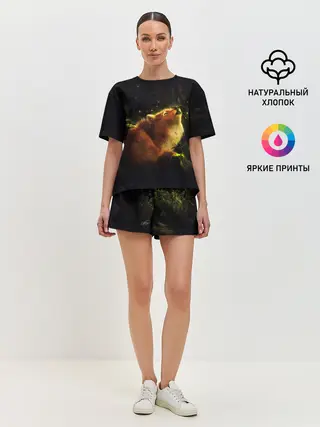 Женская пижама с шортами / Лисица