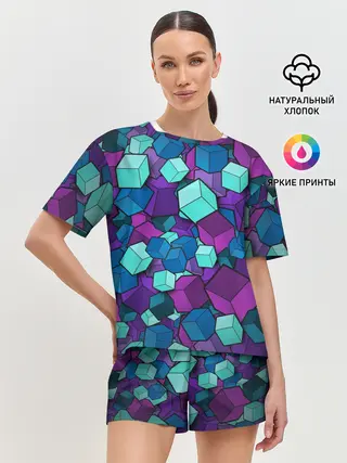 Женская пижама с шортами / Кубы