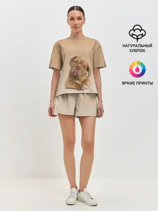 Женская пижама с шортами / питбуль