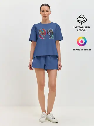 Женская пижама с шортами / Daft Punk