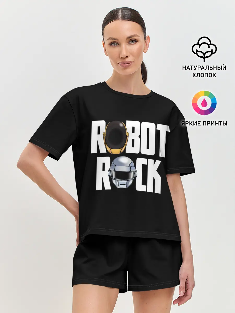 Женская пижама с шортами / Robot Rock