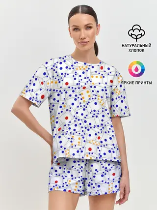 Женская пижама с шортами / Игральные кубики