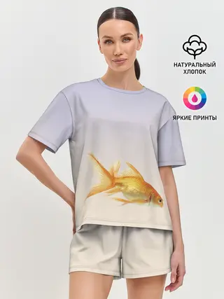 Женская пижама с шортами / золотая рыбка