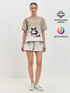 Женская пижама с шортами / сова котик аниме
