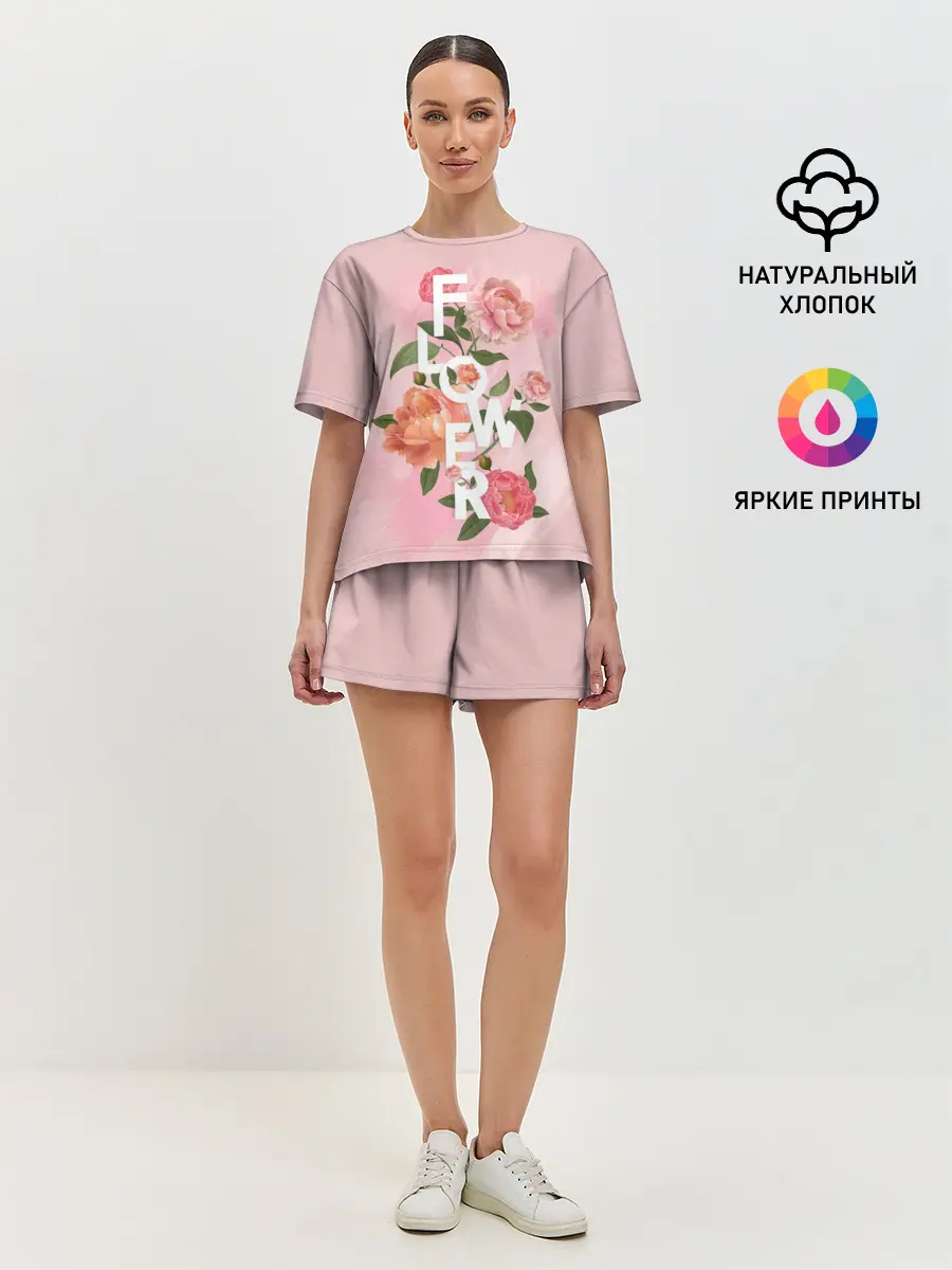 Женская пижама с шортами / Flower