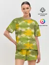 Женская пижама с шортами / разводы краски