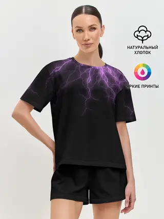 Женская пижама с шортами / Разряд Молнии