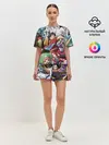 Женская пижама с шортами / One Piece стикербомбинг