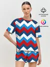 Женская пижама с шортами / Зигзаг
