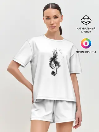 Женская пижама с шортами / Ключ из дыма