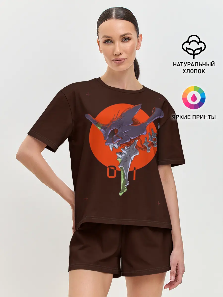 Женская пижама с шортами / евангелион