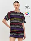 Женская пижама с шортами / Волны