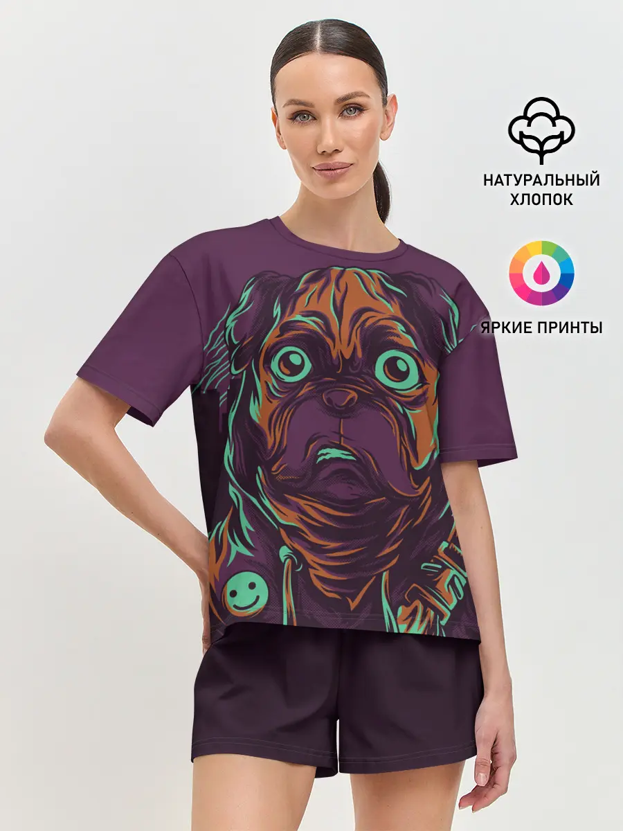 Женская пижама с шортами / Собака