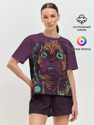 Женская пижама с шортами / Собака