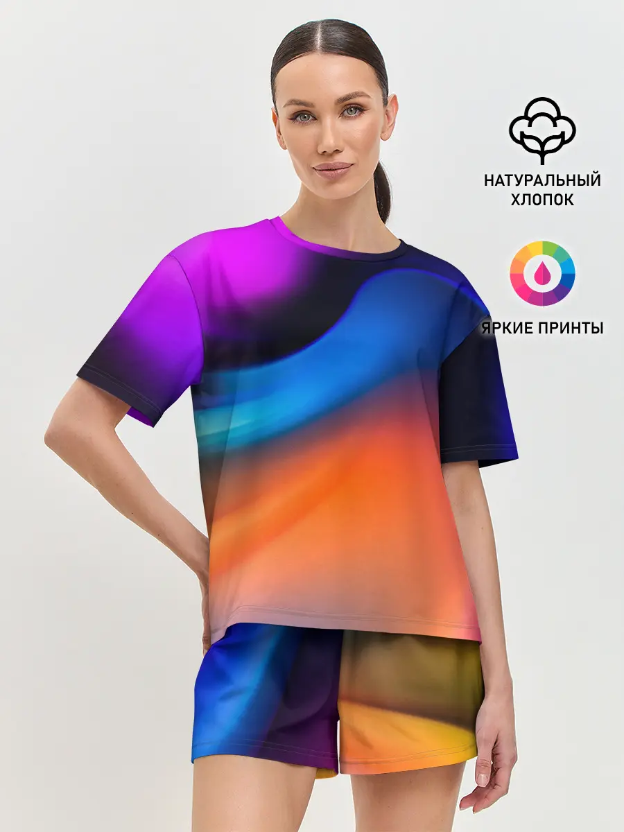 Женская пижама с шортами / Цветной шум