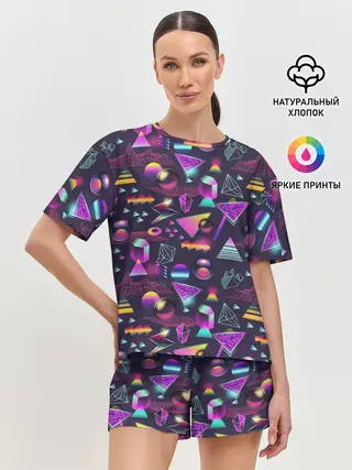 Женская пижама с шортами / Vaporwave art
