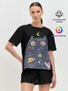 Женская пижама с шортами / КОСМИЧЕСКИЙ КОТ