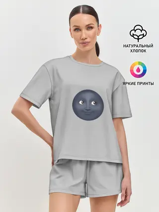 Женская пижама с шортами / темная луна