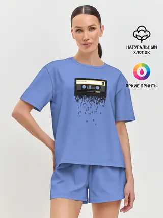 Женская пижама с шортами / Касета из 0 и 1