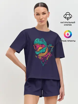 Женская пижама с шортами / Динозавр Рэкс Тирэкс