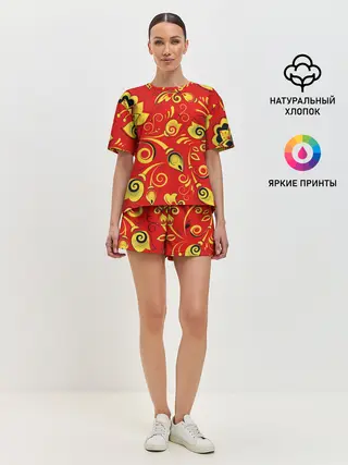 Женская пижама с шортами / ХОХЛОМА