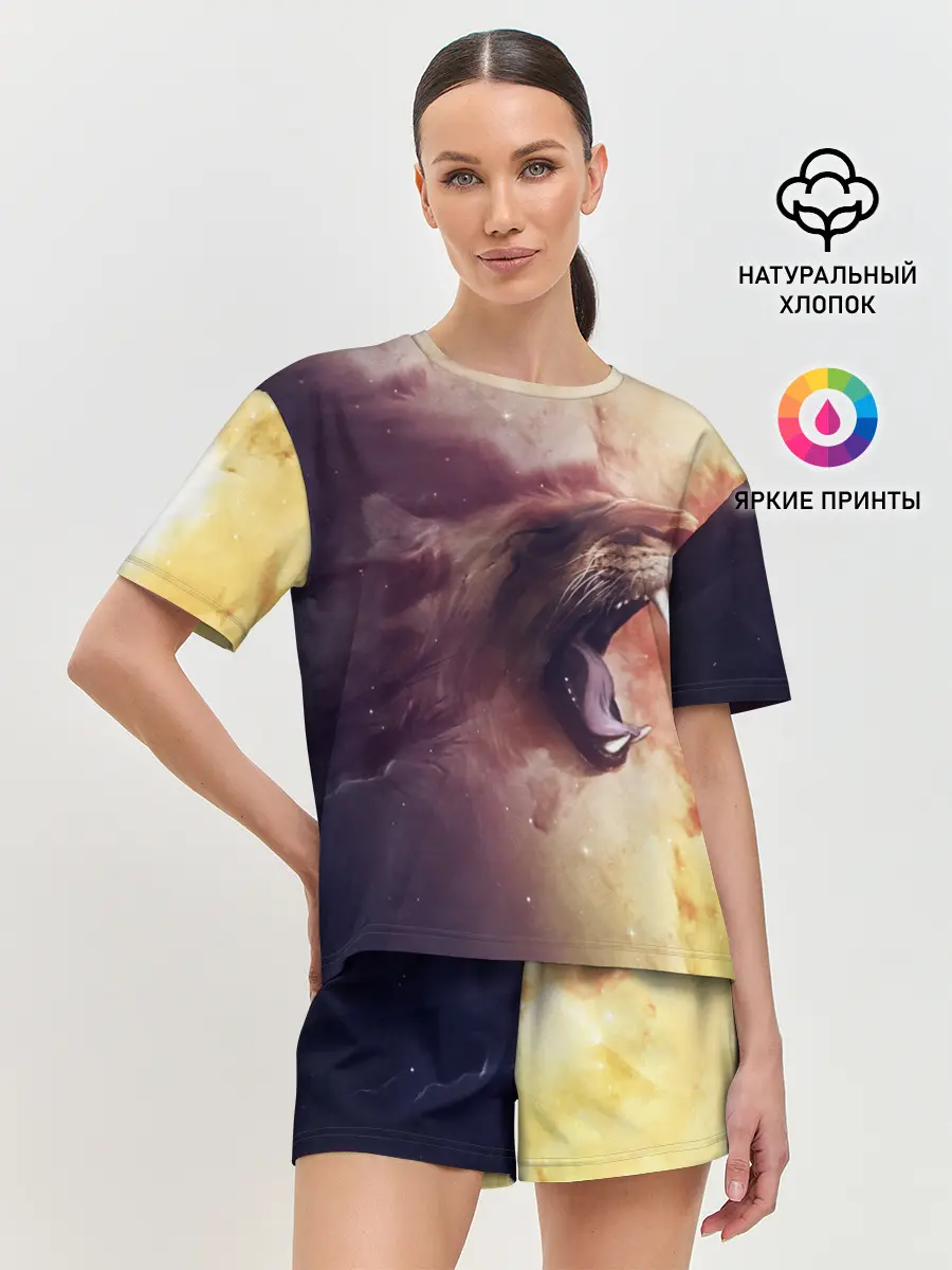 Женская пижама с шортами / TIGER ROAR