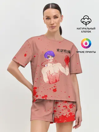 Женская пижама с шортами / Сю Цукияма Токийский гуль