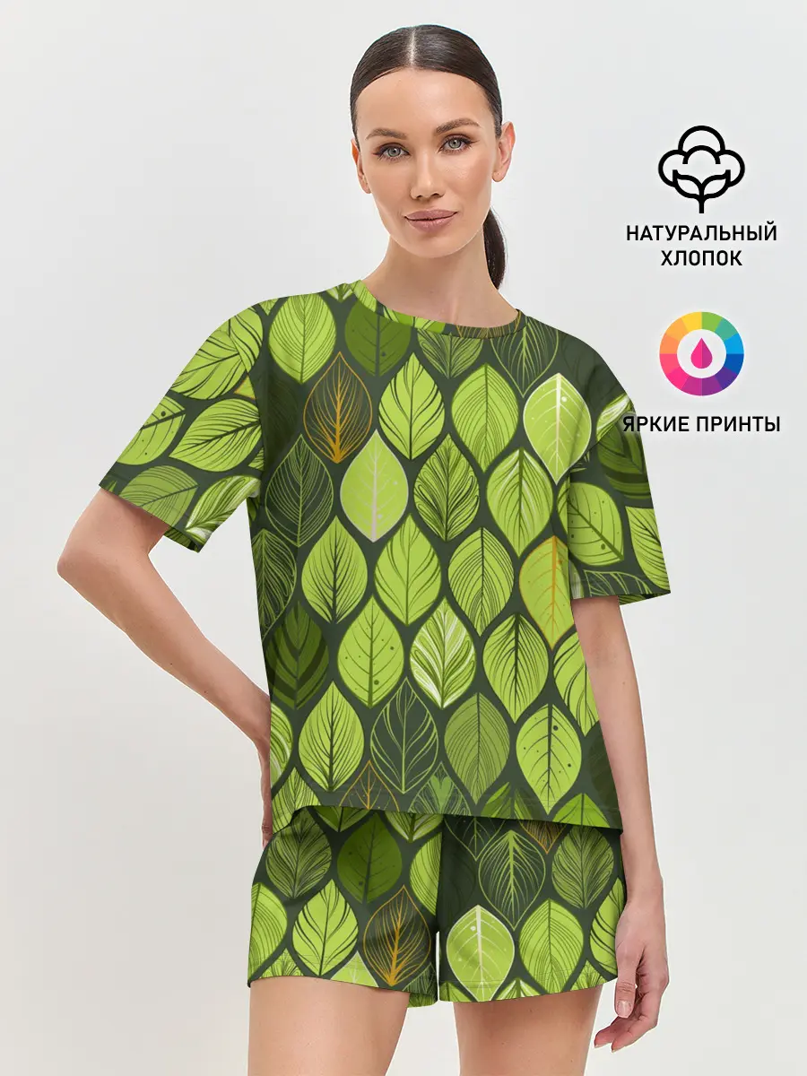 Женская пижама с шортами / ЛЕСНАЯ БРОНЯ