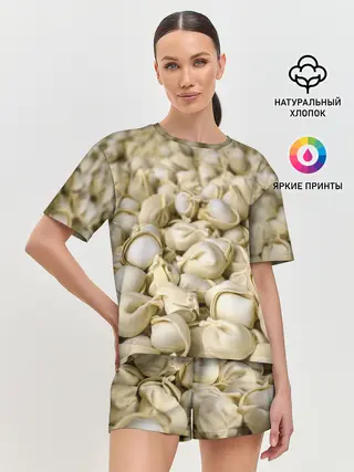 Женская пижама с шортами / Пельмени