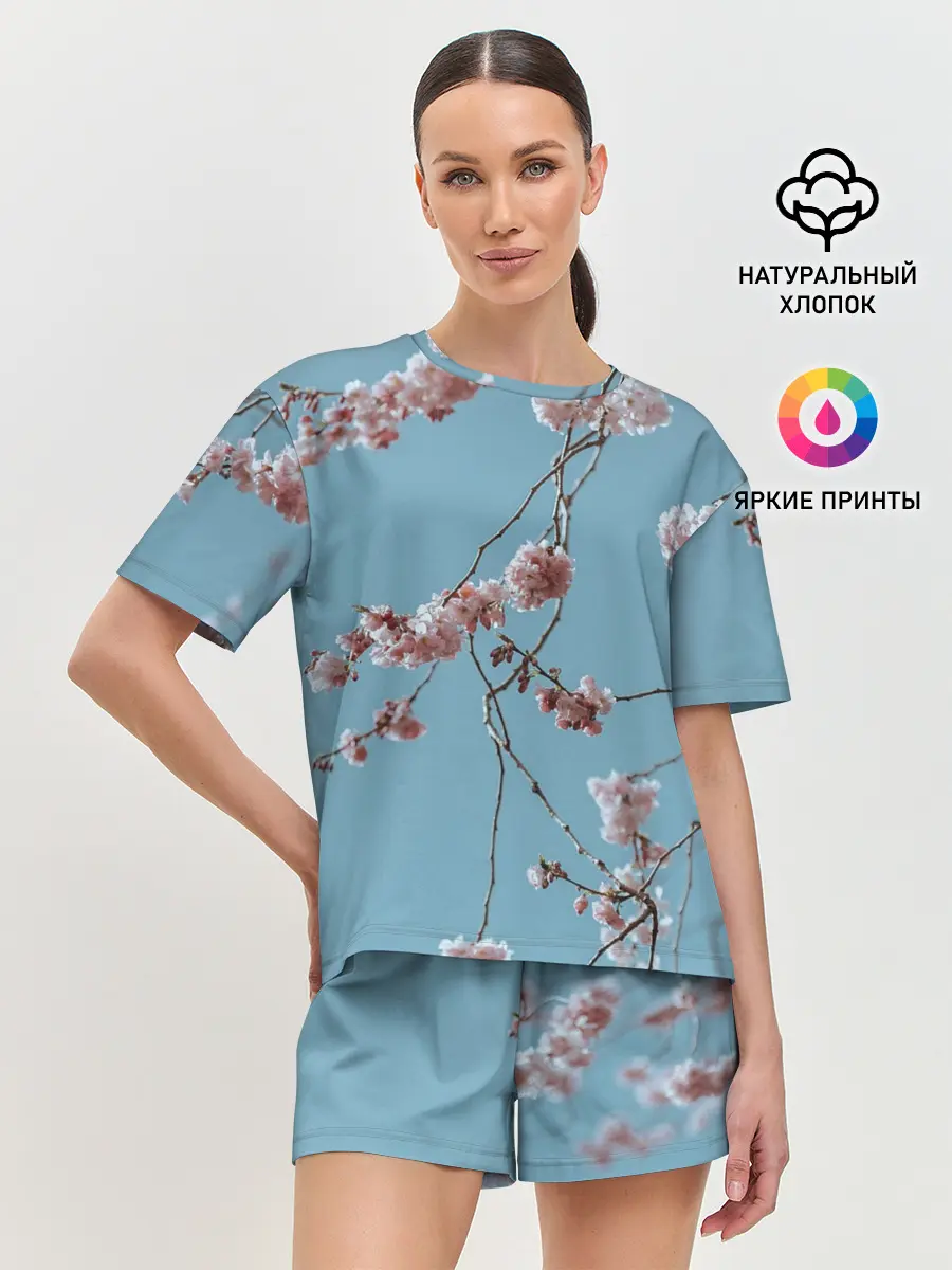Женская пижама с шортами / Весна