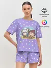 Женская пижама с шортами / Лагерь