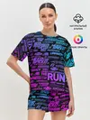 Женская пижама с шортами / NFS ALL LOGOS NEON