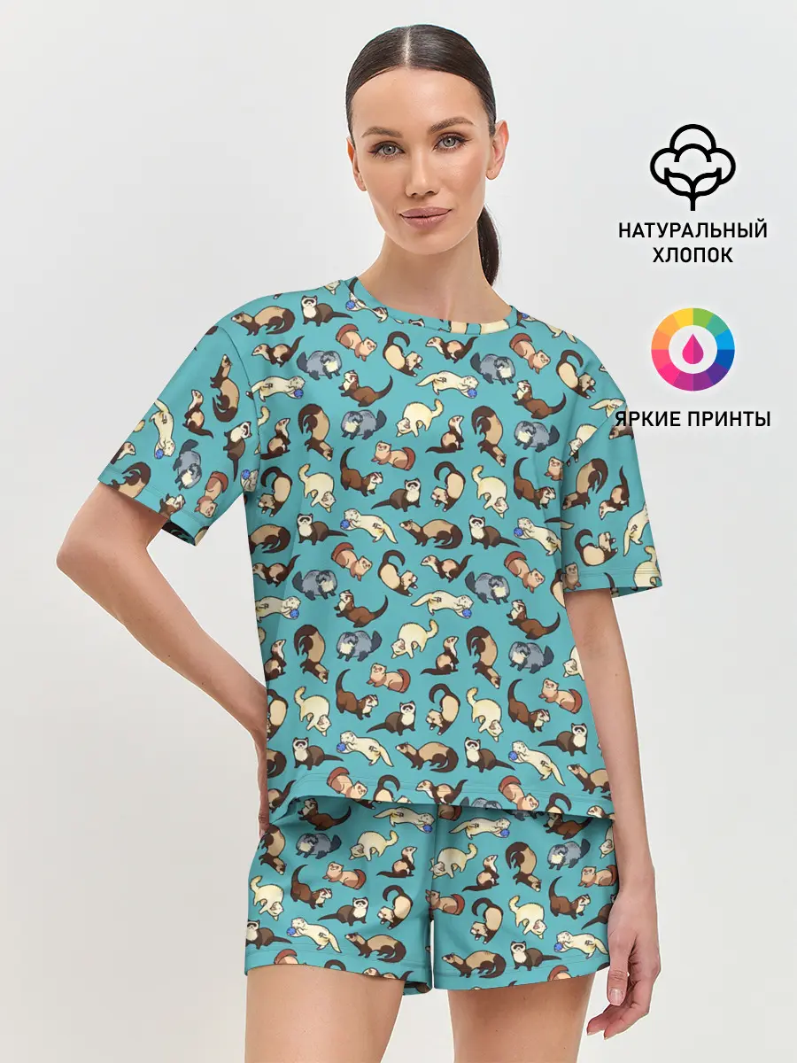 Женская пижама с шортами / Соболи