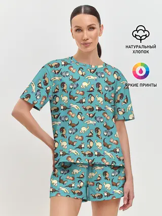 Женская пижама с шортами / Соболи